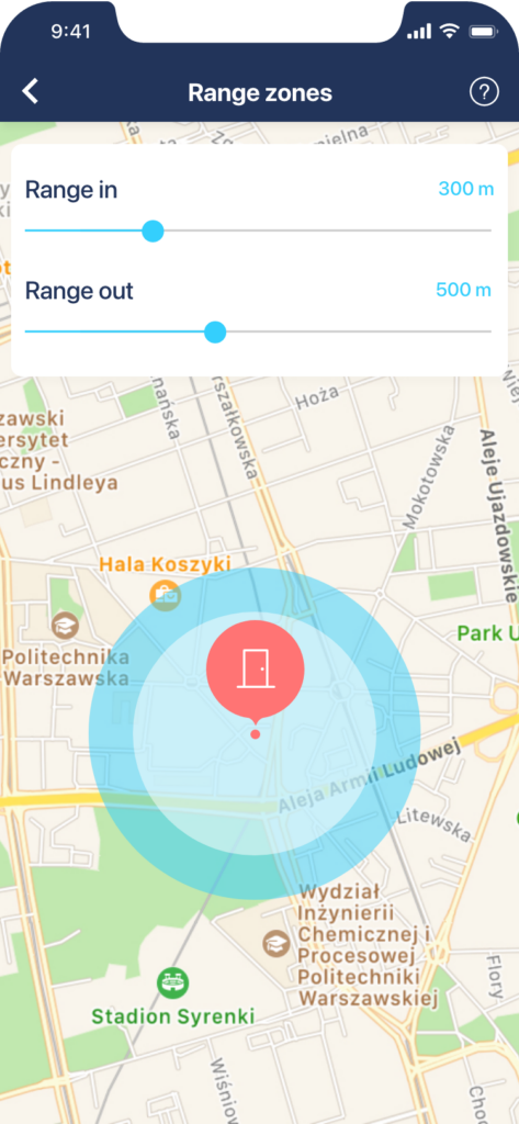 Auto unlock Range zones